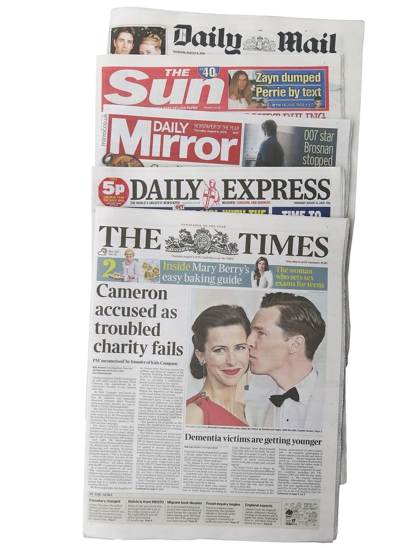 Tabloid headlines